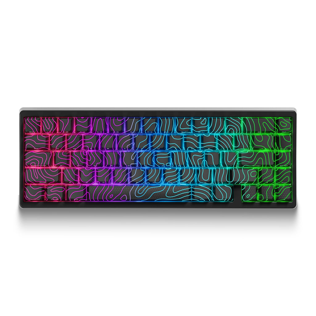 XVX M67 JadeStone Interstellar Black Tri-Mode RGB Lit Mechanical Keyboard (choose wired or wireless) (2 color options)
