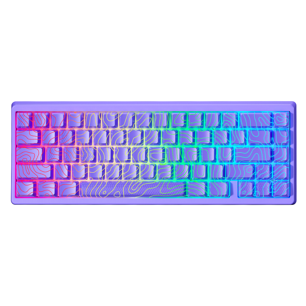 XVX M67 JadeStone Interstellar Black Tri-Mode RGB Lit Mechanical Keyboard (choose wired or wireless) (2 color options)