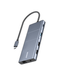 Anker - HDMI Data Transfer + Device Charging Capability w/ 11 Ports (including USB-C, USB-A, SD, Micro SD & more) for maximum device compatibility