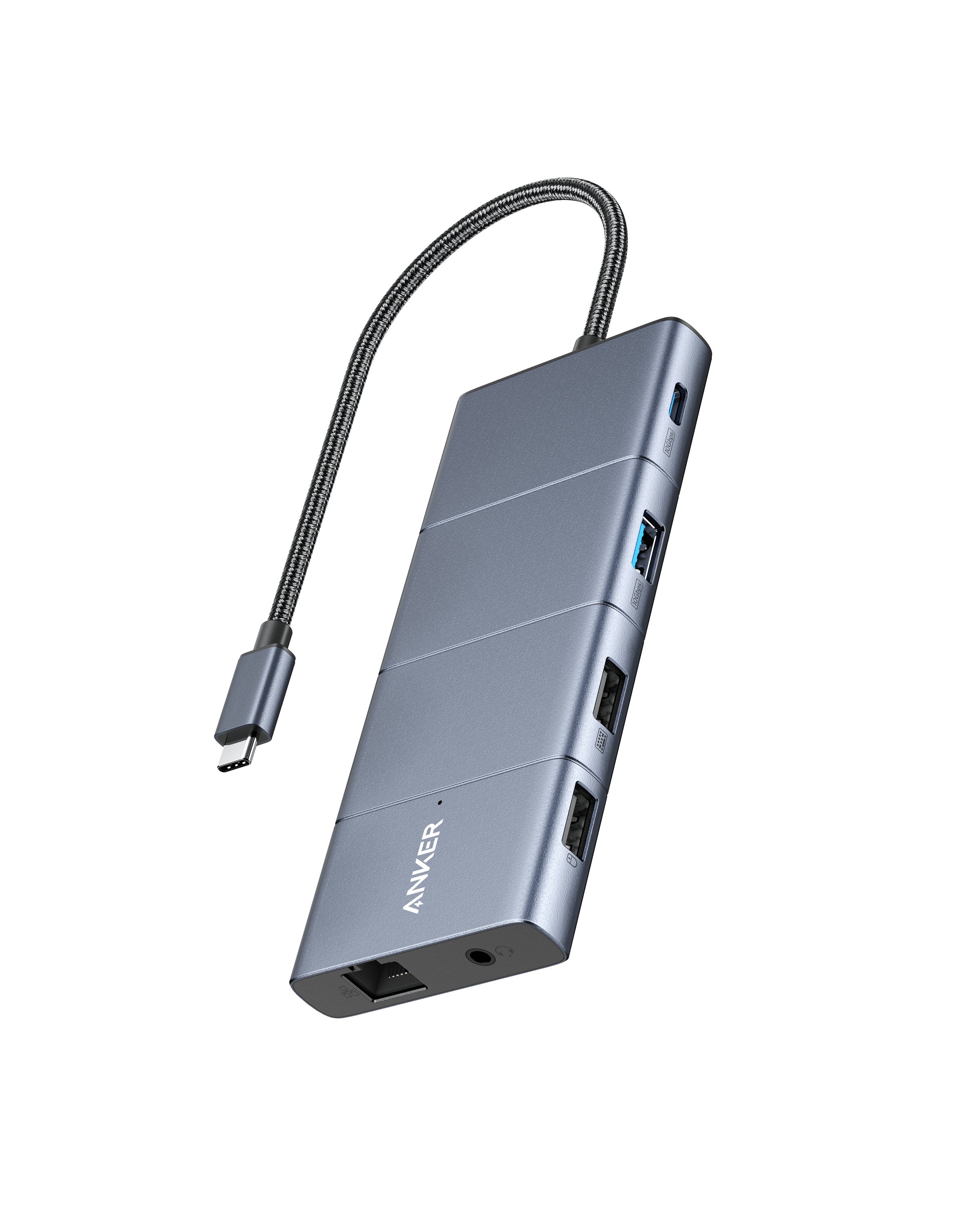 Anker - HDMI Data Transfer + Device Charging Capability w/ 11 Ports (including USB-C, USB-A, SD, Micro SD & more) for maximum device compatibility