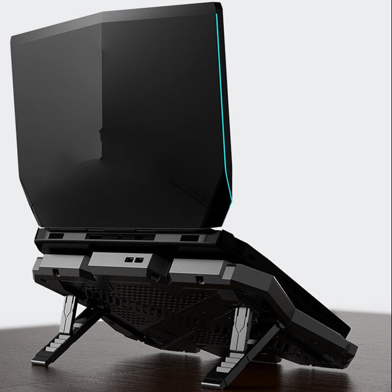 Gaming Laptop Cooling Pad/Stand w/ 6 Fans + 2 USB Ports & RGB Lighting for 12-17 inch Laptops