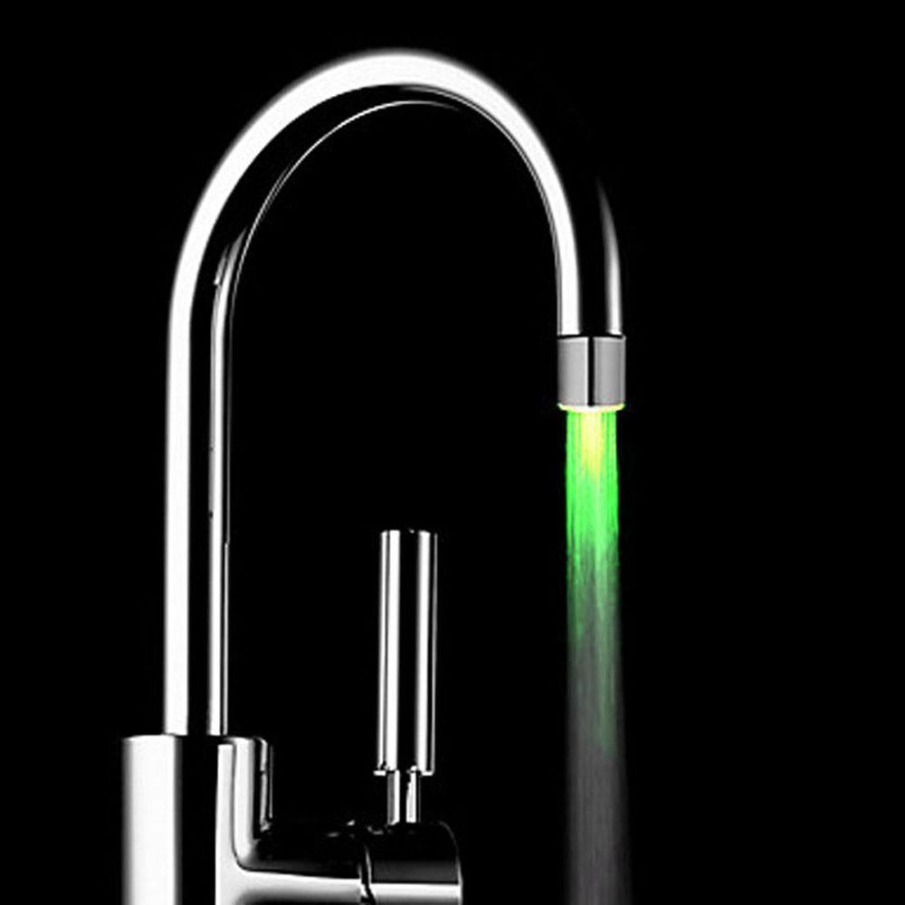 STEVVEX LED Smart Home - Temperature Sensitive - Color Changing Water Faucet Attachment (7 colors modes)