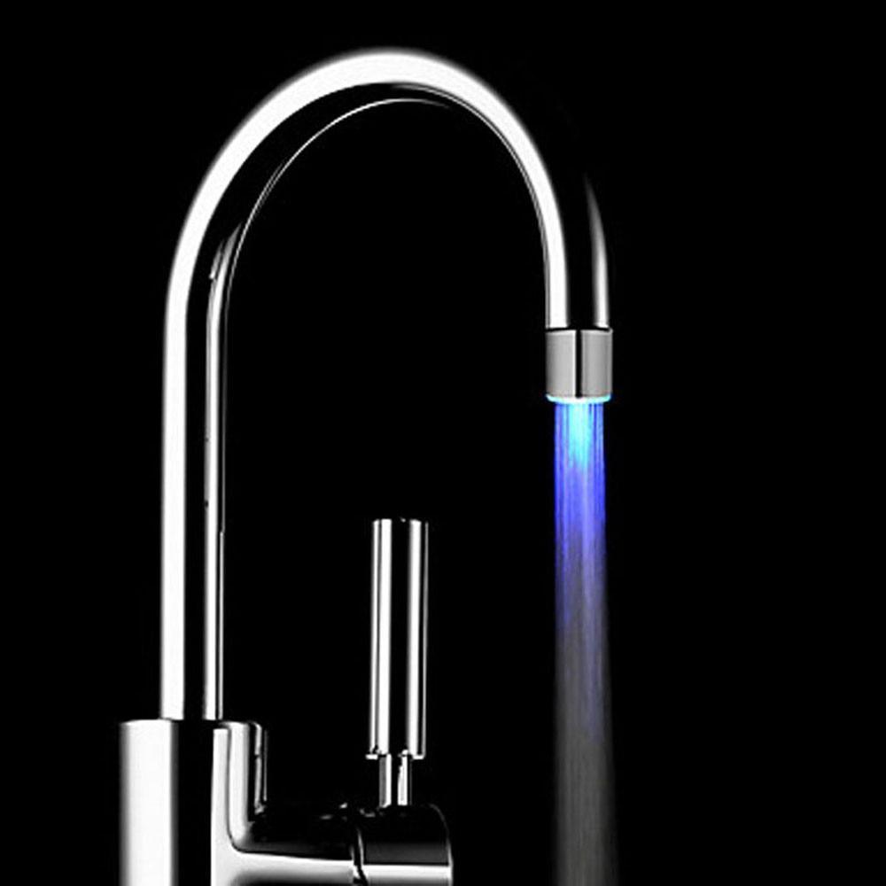 STEVVEX LED Smart Home - Temperature Sensitive - Color Changing Water Faucet Attachment (7 colors modes)