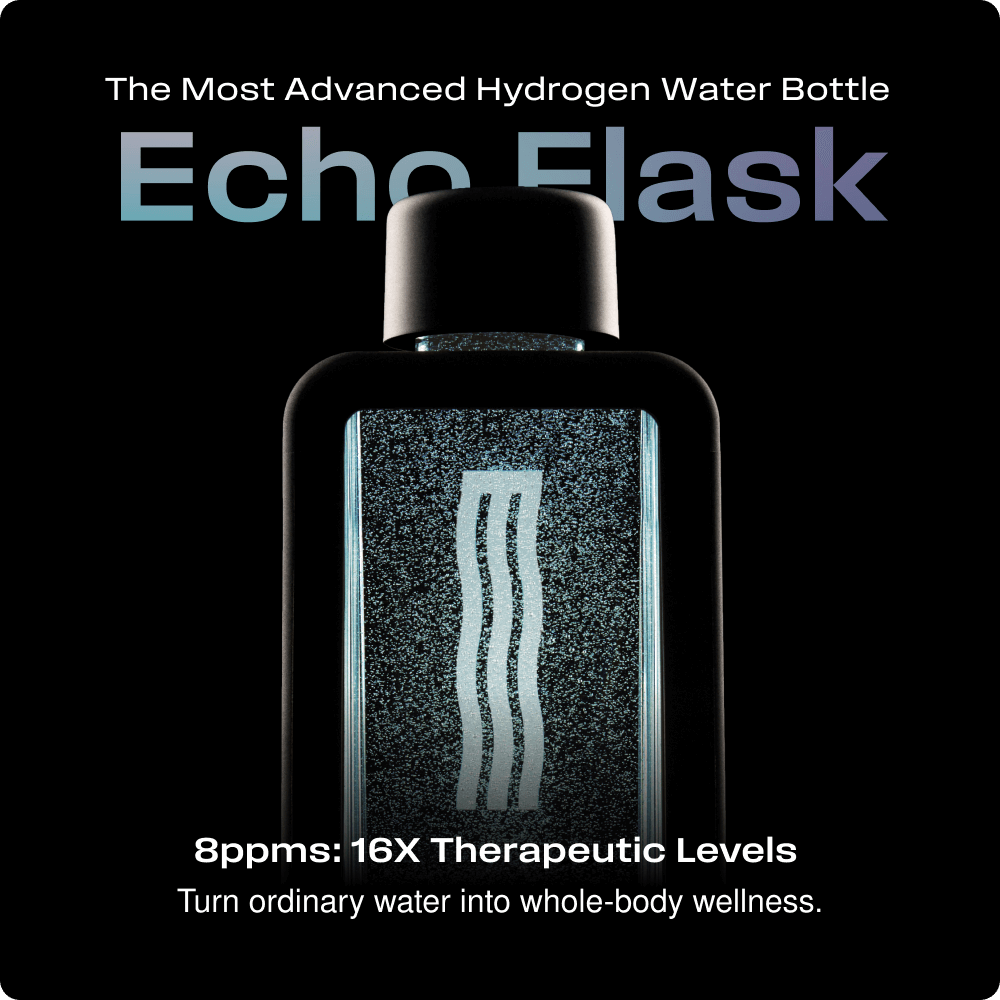 ECHO - Flask - Smart Hydration Water Bottle w/ Consumption tracking and 8ppm Hydrogen Delivery for Superior Health