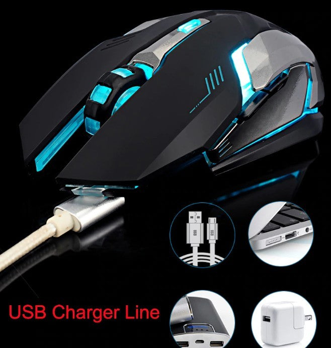 Ninja Dragon - Stealth 7 - Ergonomic, Rechargeable Wireless Silent LED PRO Gaming Mouse